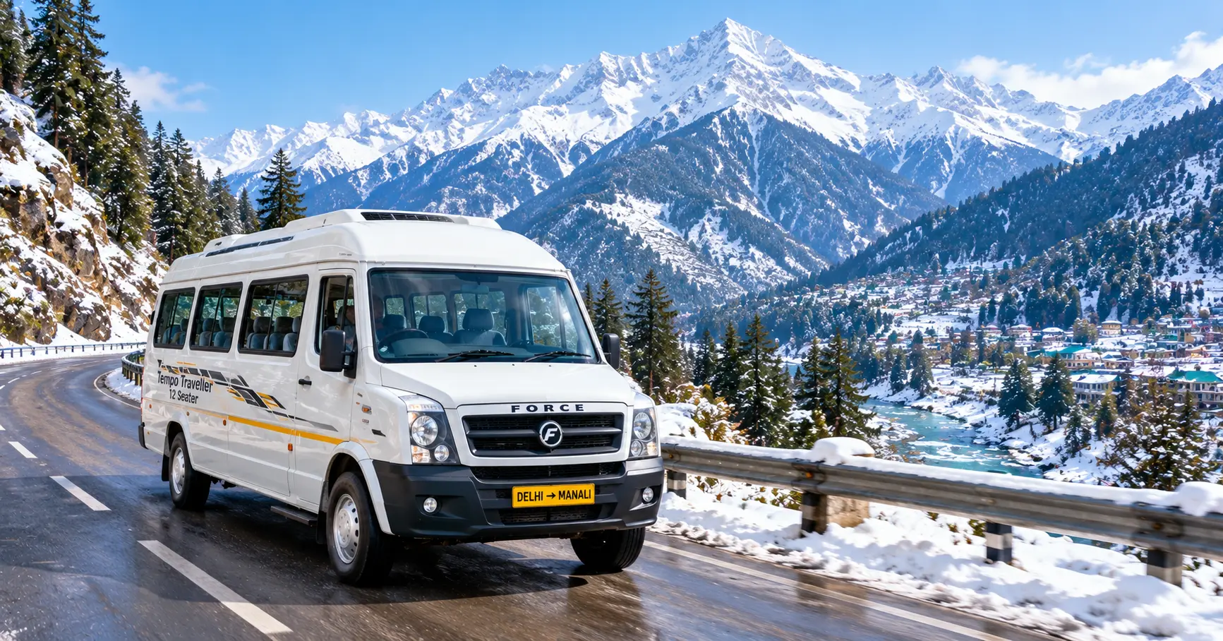 12 seater tempo traveller Delhi to Manali